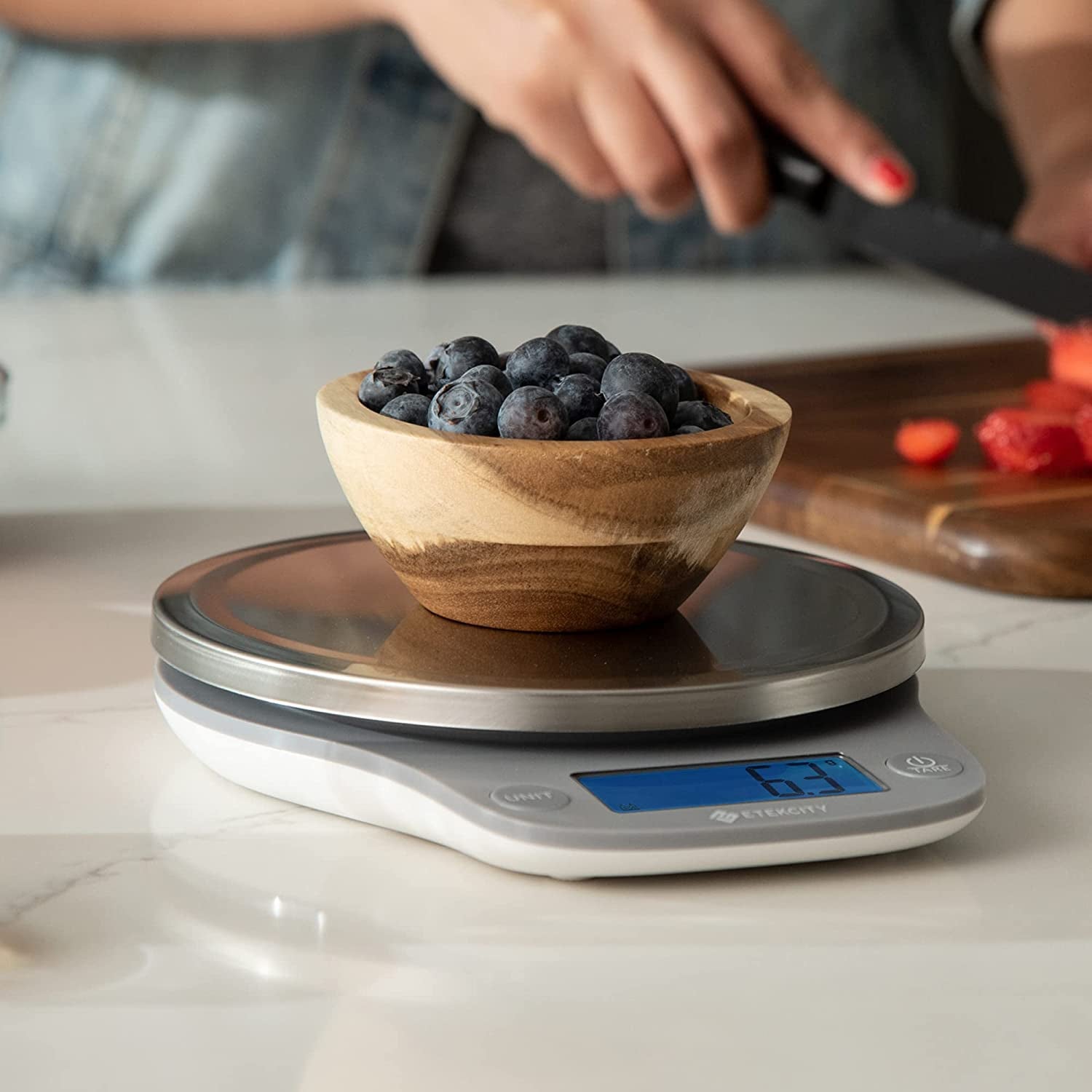 0.1G Food Kitchen Scale, Digital Ounces and Grams for Cooking, Baking, Meal Prep, Dieting, and Weight Loss 11Lb/5Kg 304 Stainless Steel