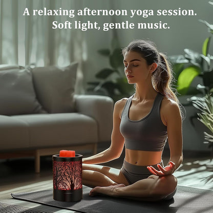 Fragrance Wax Melts Warmer with 7 Colors LED Changing Light Classic Black Forest Design Scent Oil Candle Warmer for Home Black Forest