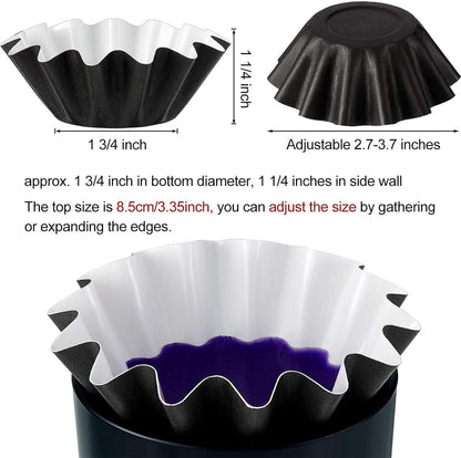 Wax Melt Liners Reusable Leakproof for Any Wax Cubes Waxes Warmer Containers Cups for Scented Candle Plug in Warmers Electric Waxes Melters Burner(Black,25 Pieces)