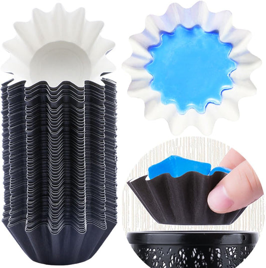 Wax Melt Warmer Liners Reusable & Leakproof Candle Warmer Liners Wax Tray for Scented Wax,Electric Wax Warmers, Plug in Warmers, Candle Warmer,Wax Melter and Wax Burner(Black 50Pcs)