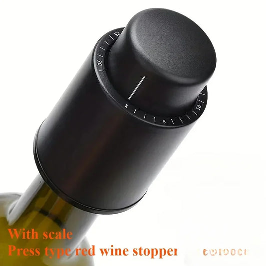 Vacuum Pump Wine Saver Cap Stopper Date Scale Record Retain Preserver for Wine Bottles Corkscrew Kitchen Automatic Keep Fresh